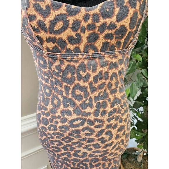 PRETTYLITTLETHING Women Multicolor Polyester SquareNeck Knee Length Dress Size 4 - Picture 3 of 10